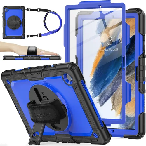 Vista 33 de SEYMAC stock Funda para Samsung Galaxy Tab A8 de 10.5 pulgadas, funda de protección contra caídas de cuerpo completo con protector de pantalla