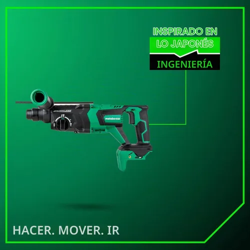 Vista 15 de Metabo HPT Martillo giratorio sin escobillas MultiVolt™ SDS Plus de 36 V con mango en D de 1-1/8 pulgadas, solo cuerpo de herramienta de martillo