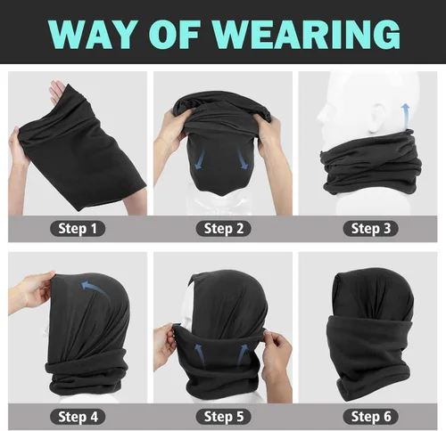 Vista 3 de XURIGOX Multifuncional Headwear Invierno Cuello Calentadores Polaina Cuello Polaina A Prueba De Viento Cubierta De La Cara Pas