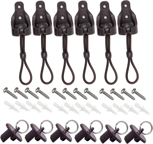 Vista 9 de Paquete de 3 tapas universales con anillo de tracción, piezas de repuesto para persianas enrollables para exteriores e interiores (beige)