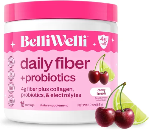 Vista 19 de BelliWelli Suplemento de fibra para mujeres y hombres – Polvo de fibra diaria premium de acacia orgánica con colágeno añadido, electrolitos