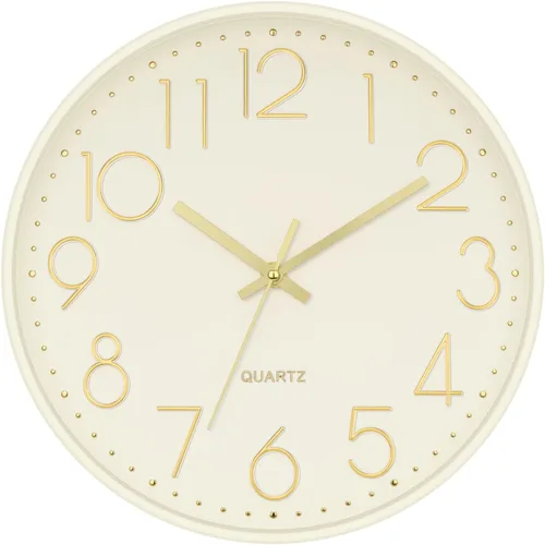 Vista 16 de Foxtop Reloj de pared atómico que funciona con pilas, redondo, analógico, moderno, juego automático para oficina, aula, dormitorio, cocina, sala