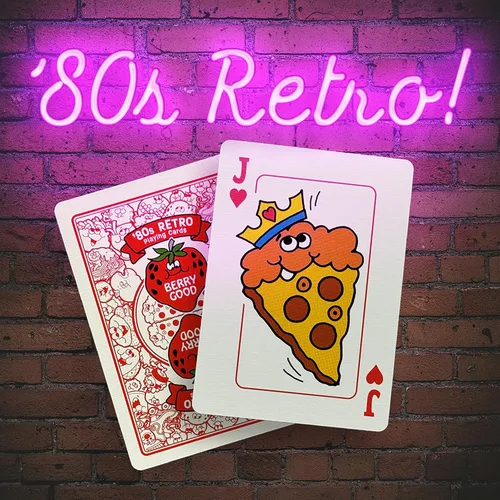 Vista 3 de Trend Cartas retro de los años 80 de Enterprises Standard index deck with original 1980s artwork and air-cushion finish for games like poker