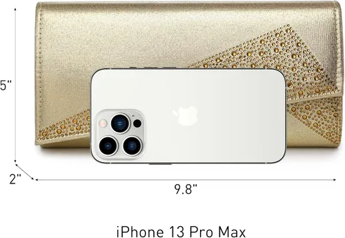 Vista 5 de Dasein Bolso de noche de satén con diamantes de imitación para mujer, bolso brillante con purpurina brillante para fiesta, boda, cóctel, baile