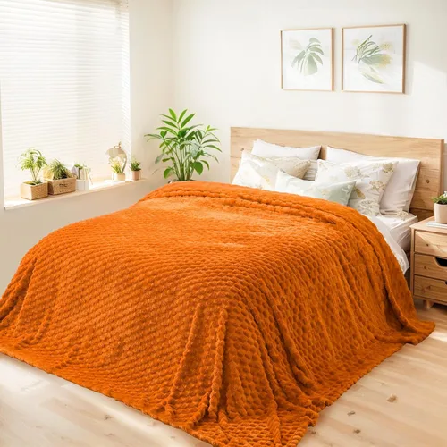 Vista 78 de Vessia - Manta de forro polar de franela (50x70 pulgadas), manta 3D de jacquard negra, esponjosa y cálida para sofá, sillón, cama, silla, 300GSM