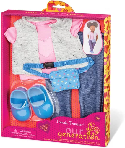 Vista 4 de Our Generation 70.30394Z - Conjunto de accesorios de juguete de viajero de moda, para una muñeca de 18 pulgadas/18.1 in