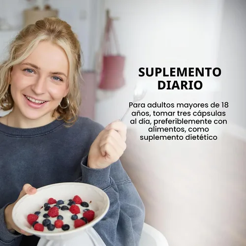 Vista 3 de MASON NATURAL Suplemento de belleza prémium para cabello, piel y uñas, con biotina y vitaminas A, C, E y complejo B, 60 cápsulas