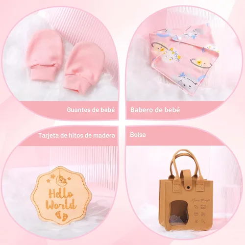 Vista 6 de Regalos para nuevas mamás para mujeres, regalo de embarazo para nuevos padres, regalos de revelación de género con mamá y papá, juego de vasos