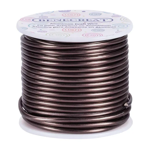 Vista 29 de BENECREAT -Alambre de aluminio para joyería de calibre 9, 55 pies, alambre metálico flexible para esculpir, ideal para manualidades de Halloween