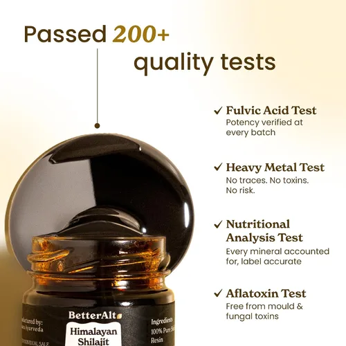 Vista 5 de Better Alt Paquete de 1 resina Shilajit pura del Himalaya, 75 porciones de grado dorado de alta potencia para impulso de energía y apoyo