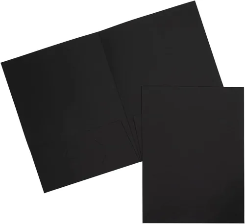 Vista 13 de JAM Paper, dos carpetas de bolsillo de tela negra, paquetes de varios tamaños lino borgoña