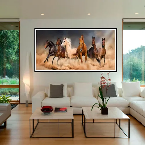 Vista 4 de Jethami Kits de pintura de diamantes de caballo para adultos, 5D DIY de gran tamaño redondo grande diamante arte kits de animales de taladro