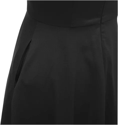 Vista 6 de PUKAVT - Vestido de cóctel para mujer, diseño con manga casquillo, vestido de fiesta de estilo retro acampanado de los años 1950, con bolsillos