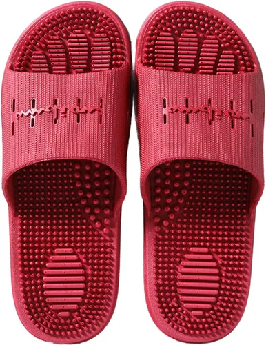 Vista 10 de Promociona la circulación sanguínea, cómodas pantuflas de masaje, pantuflas antideslizantes de fondo grueso, color negro, 40-41, sandalias