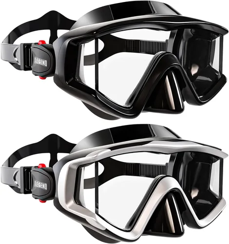 Vista 31 de Aegend Gafas de natación para adultos y niños, gafas de visión amplia de 220° para nadar