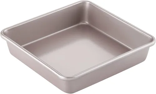 Vista 10 de CHEFMADE Bandeja para pastel rectangular de 8.7 pulgadas, utensilio de hornear antiadherente de fondo profundo para hornear en el horno (Oro champán)