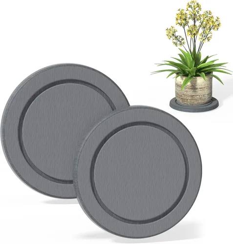 Vista 11 de Platillo para plantas, platillos para macetas, bandejas para macetas de tierra de diatomeas de secado instantáneo, bandejas redondas para goteo