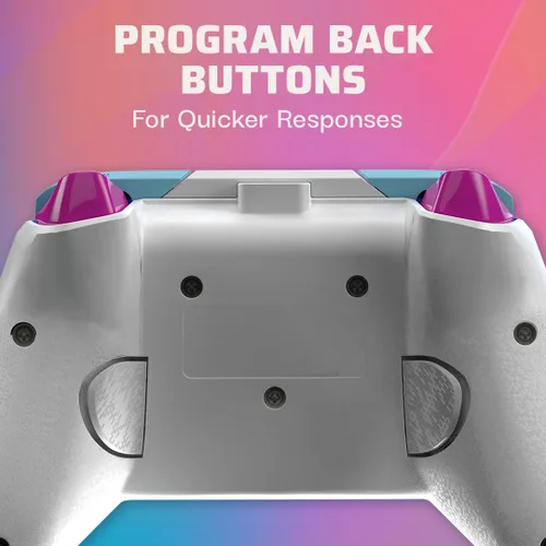 Vista 4 de PDP Gaming REMATCH Enhanced Wired Gaming Controller Licensed Xbox Series XS Gamepad, Xbox One, Windows PC, Mappable Back Buttons, Customizable