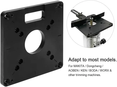 Vista 2 de Oumefar 6 unids/set aleación de aluminio fresado Flip Board recortadora Flip Board Router mesa Insertar placa para máquinas de recorte