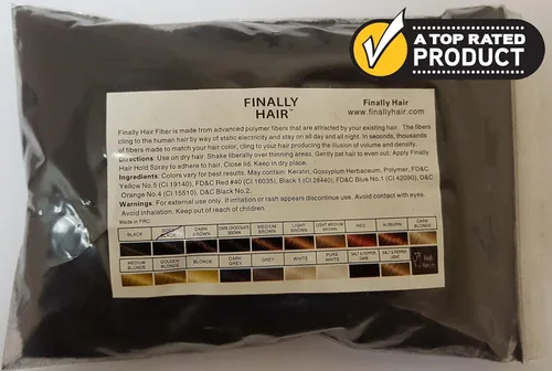 Vista 5 de Finally Hair Bolsa de recarga de fibras, 1.98 oz de corrector de pérdida de cabello premium en una bolsa de repuesto (Auburn)
