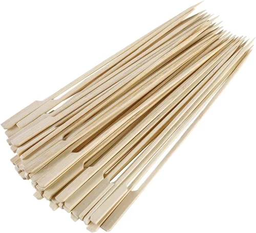 Vista 10 de Gmark Pinchos de paleta de bambú de 7" 100 ct, Púas de paleta de bambú natural, púas de barbacoa GM1032A