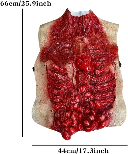 Vista 3 de Bulex Scary Halloween Costumes Bloody Zombie Decoration Creepy Horror Cosplay Prop