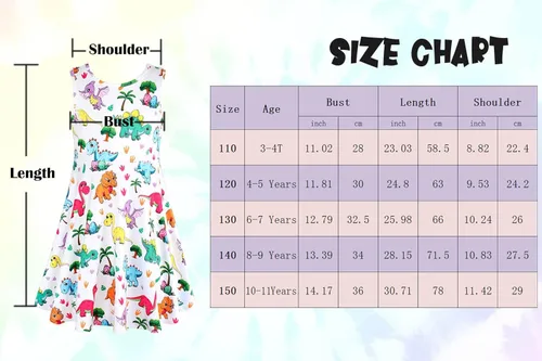 Vista 6 de Jeskids - Vestido de unicornio sin mangas para niñas.