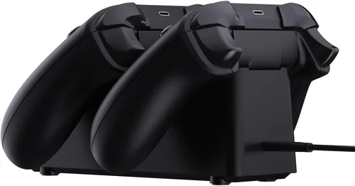 Vista 7 de Sliq Gaming Pro MAX Xbox Controller - Estación de carga con 2 baterías recargables de 2400 mAh para Xbox SeriesOne-XSElite, estación de carga Xbox