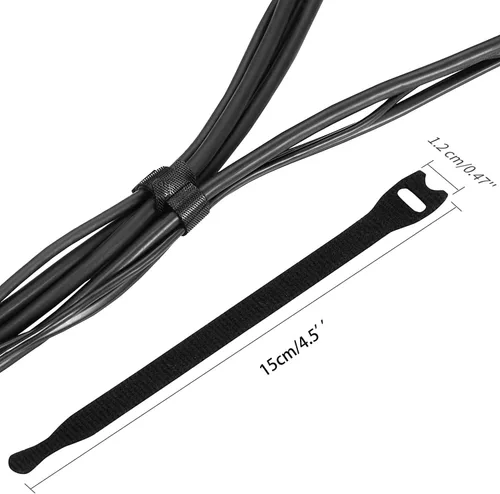 Vista 4 de 50 bridas reutilizables para cables, correas de cable multiusos, correas de sujeción utilizadas para auriculares, teléfonos 1