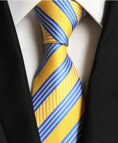 Vista 35 de Secdtie Corbata clásica de seda tejida jacquard a rayas para hombre