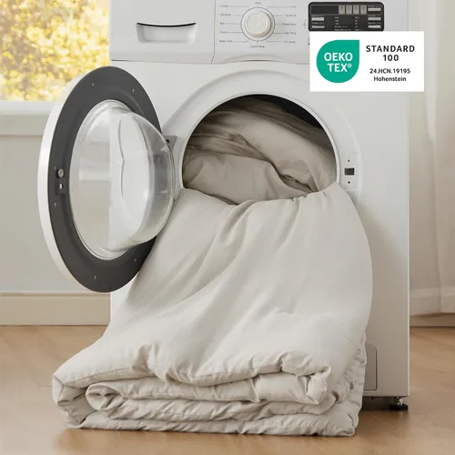 Vista 5 de Bedsure Juego edredón suave prelavado individual/individual XL, 365 días, cálido relleno alternativo GentleSoft™, 1 edredón ligero:68x88 pulgadas