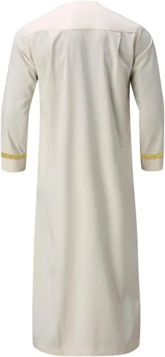 Vista 2 de Ropa musulmana para hombres Ropa islámica Umrah árabe Thobe Kaftan Beige