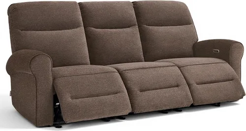 Vista 13 de MCombo Sofá reclinable eléctrico Hugger de pared de 87.8 pulgadas, sofá reclinable triple de 3 asientos con puertos USB, sofá reclinable con brazo