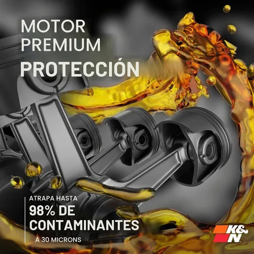 Vista 5 de Filtro de aceite con llave de funcionamiento K&N HP2010. Compatible con Select 1991-2026 CHEVROLET/DODGE/FORD/LINCOLN