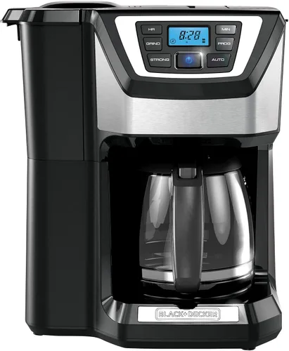 Vista 8 de Black and Decker BLACK+DECKER - Cafetera de 12 tazas para moler y preparar café, color negro, CM5000B