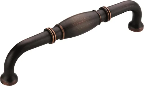 Vista 43 de Amerock Granby 3-3/4 pulgadas (96 mm) de centro a centro Bronce champán Tirador de gabinete - paquete de 10 unidades Champagne bronce