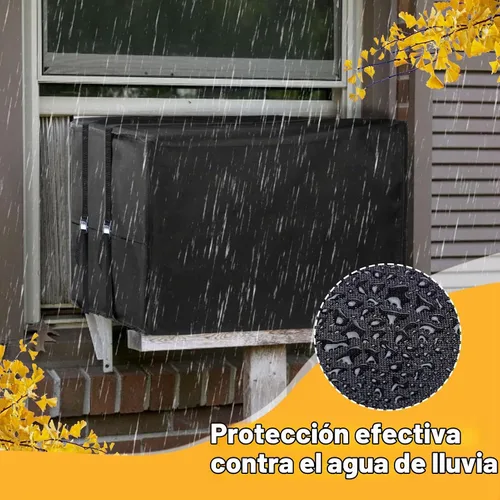 Vista 7 de Cubiertas de aire acondicionado para unidades de ventana, aislamiento de 3 capas, cubierta exterior de CA con correa de hebilla de metal, toldo