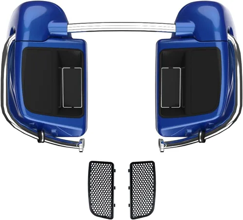 Vista 40 de Kits de calentadores de piernas con ventilación y combinación de color con guantera para Harley Davidson Touring Street Road King Glide FLTR 2014