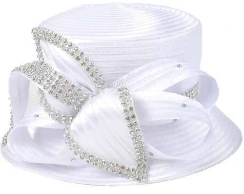 Vista 2 de VECRY Sombrero elegante para mujer, para bautizo, boda, derby