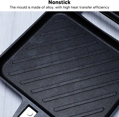 Vista 8 de Fdit Sandwichera caliente, sarga de cocina extraíble para evitar que se pegue doble cara, apto para suministros de cocina