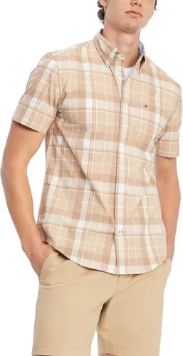 Vista 4 de Tommy Hilfiger Camisa casual de manga corta con botones para hombre en ajuste regular