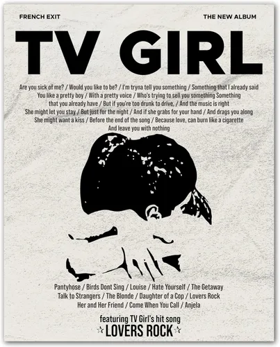 Vista 10 de Muerte de una Chica de Fiesta Moody Indie - Póster de Tv Girl - Póster Muerte de una Chica de Fiesta - Decoración de Tv Girl para Dormitorio