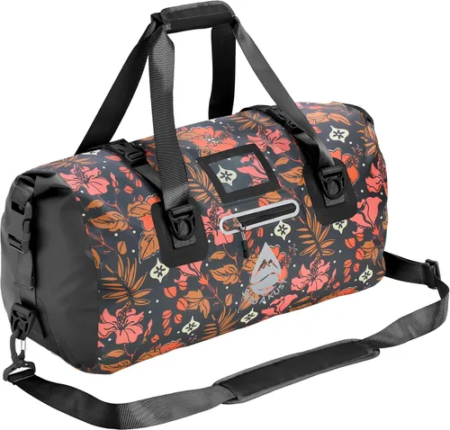 Vista 11 de Skog Å Kust Duffelsak - Bolsa de lona impermeable resistente para deportes, viajes y más, tamaños de 40, 60 y 90 litros, Negro, Deportivo/resistente