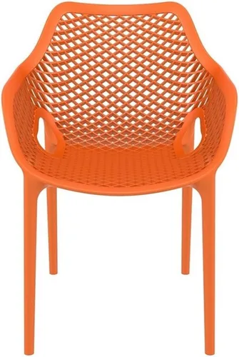 Vista 5 de Compamia Air XL - Silla de comedor para patio al aire libre, color naranja (juego de 2)