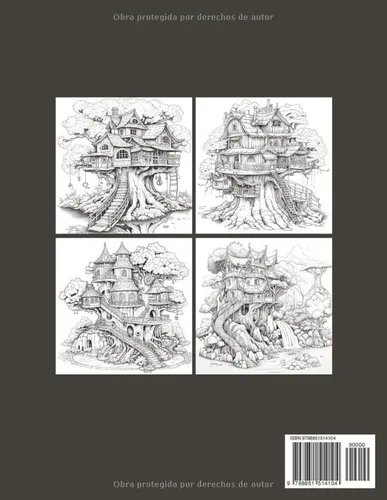 Vista 2 de Casa del Árbol - Libro para Colorear (Spanish Edition)