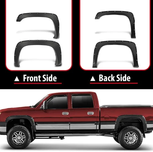 Vista 6 de G-PLUS Guardabarros 4 piezas, compatibles con Chevy Silverado/GMC Sierra 1999-06