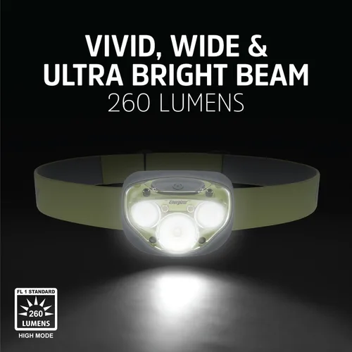 Vista 6 de Energizer Vision HD+ - Linterna frontal LED y funda para linterna, resistente al agua, con funda para linterna colgante, luz para exteriores