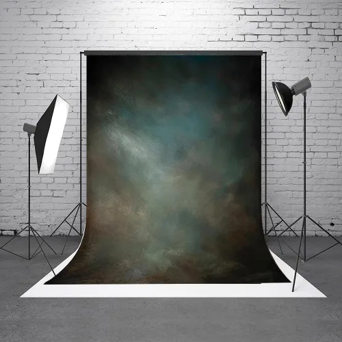 Vista 18 de Telón de fondo abstracto de tela de 5 x 7 pies para fotografía, retrato vintage, fondo de maestro antiguo para estudio