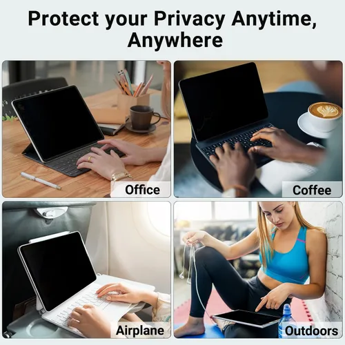 Vista 5 de PYS® Protector de pantalla magnético de privacidad para Samsung Galaxy Tab S9 Plus 2023/Tab S9 FE+ Plus/S7 FE 5G, S8 Plus, S7 Plus de 12.4 pulgadas