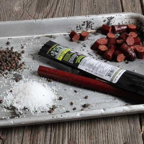 Vista 4 de Lucky Beef Jerky Peppered Slab/Stick Combo Pack, 27 onzas (paquete de 16)
